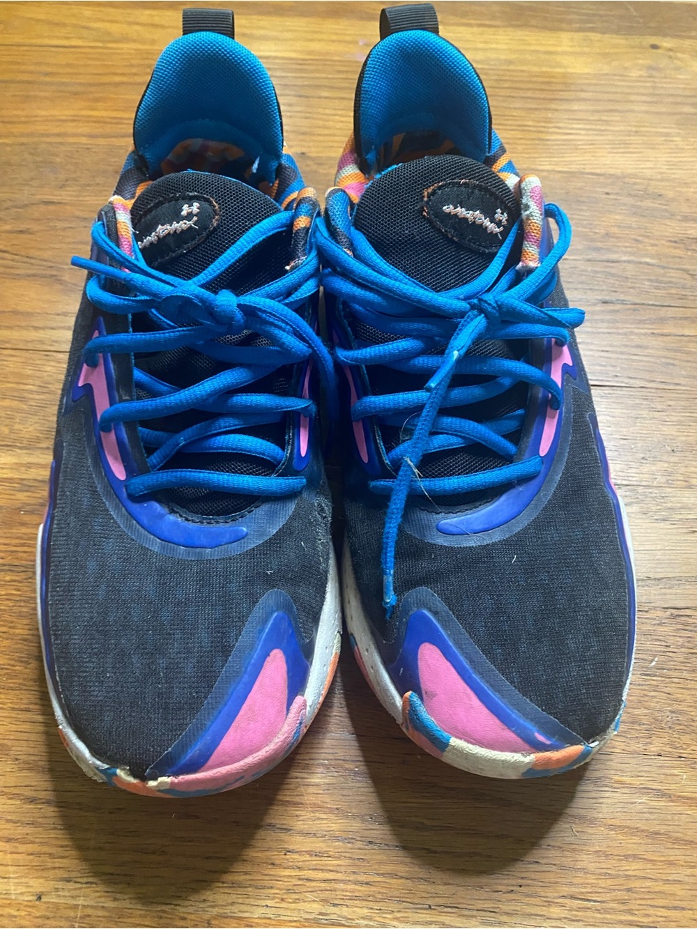 Under Armour Spawn 5 LE Limited Edition Black Pink Basketball Shoes Size 8.5 - Picture 8 of 9